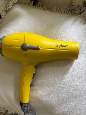 Drybar Yellow Hair Dryer with Black Curl Diffuser